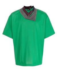 Мужская зеленая футболка с v-образным вырезом от Kolor