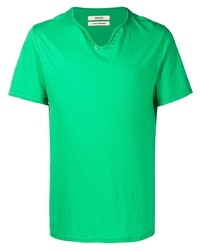 Мужская зеленая футболка с v-образным вырезом от Zadig & Voltaire