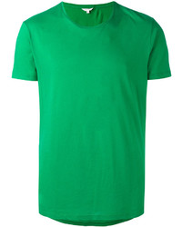 Зеленая футболка с круглым вырезом