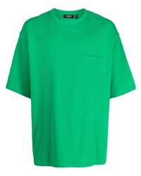Мужская зеленая футболка с круглым вырезом с вышивкой от FIVE CM