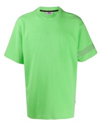 Мужская зеленая футболка с круглым вырезом с вышивкой от Gcds