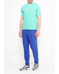 Мужская зеленая футболка с круглым вырезом с принтом от Asics