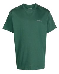Мужская зеленая футболка с круглым вырезом с принтом от Carhartt WIP