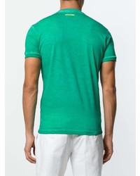 Мужская зеленая футболка с круглым вырезом с принтом от DSQUARED2