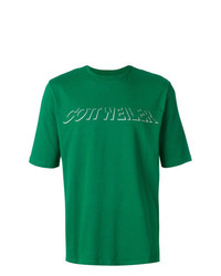 Мужская зеленая футболка с круглым вырезом с принтом от Cottweiler