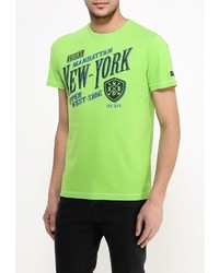 Мужская зеленая футболка с круглым вырезом с принтом от E-Bound