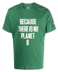 Мужская зеленая футболка с круглым вырезом с принтом от ECOALF