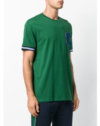 Мужская зеленая футболка с круглым вырезом с принтом от CK Calvin Klein