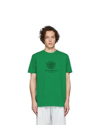 Мужская зеленая футболка с круглым вырезом с принтом от Han Kjobenhavn