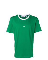 Мужская зеленая футболка с круглым вырезом с принтом от Helmut Lang
