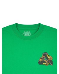 Мужская зеленая футболка с круглым вырезом с принтом от Palace