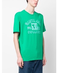 Мужская зеленая футболка с круглым вырезом с принтом от Champion