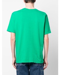 Мужская зеленая футболка с круглым вырезом с принтом от Champion