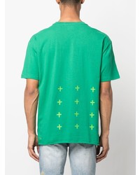 Мужская зеленая футболка с круглым вырезом с принтом от Ksubi
