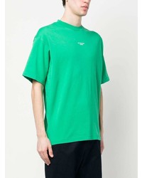 Мужская зеленая футболка с круглым вырезом с принтом от Drôle De Monsieur