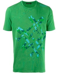 Мужская зеленая футболка с круглым вырезом с принтом от Mr & Mrs Italy