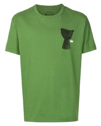 Мужская зеленая футболка с круглым вырезом с принтом от OSKLEN