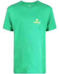 Мужская зеленая футболка с круглым вырезом с принтом от Ostrya