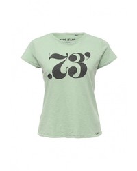 Женская зеленая футболка с круглым вырезом с принтом от Pepe Jeans