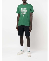 Мужская зеленая футболка с круглым вырезом с принтом от ECOALF