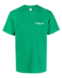 Мужская зеленая футболка с круглым вырезом с принтом от Sporty & Rich