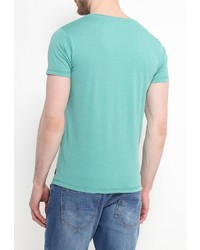 Мужская зеленая футболка с круглым вырезом с принтом от SPRINGFIELD