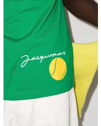 Мужская зеленая футболка с круглым вырезом с принтом от Jacquemus