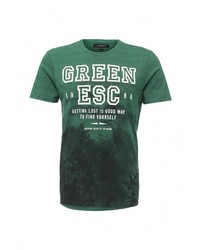 Мужская зеленая футболка с круглым вырезом с принтом от Top Secret