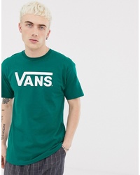 Мужская зеленая футболка с круглым вырезом с принтом от Vans
