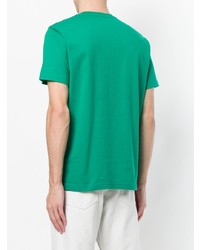 Мужская зеленая футболка с круглым вырезом с принтом от Diesel