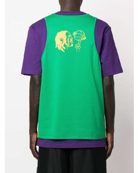 Мужская зеленая футболка с круглым вырезом с принтом от adidas