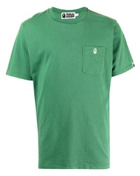 Мужская зеленая футболка с круглым вырезом от A Bathing Ape