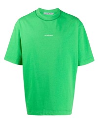 Мужская зеленая футболка с круглым вырезом от Acne Studios
