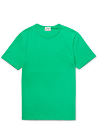 Мужская зеленая футболка с круглым вырезом от Acne Studios