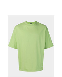Мужская зеленая футболка с круглым вырезом от Balenciaga