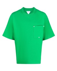 Мужская зеленая футболка с круглым вырезом от Bottega Veneta