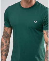 Мужская зеленая футболка с круглым вырезом от Fred Perry