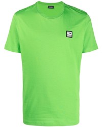 Мужская зеленая футболка с круглым вырезом от Diesel