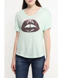 Женская зеленая футболка с круглым вырезом от Eleven Paris