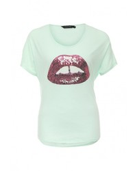 Женская зеленая футболка с круглым вырезом от Eleven Paris