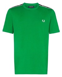 Мужская зеленая футболка с круглым вырезом от Fred Perry