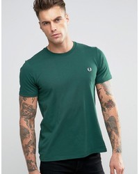 Мужская зеленая футболка с круглым вырезом от Fred Perry
