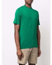 Мужская зеленая футболка с круглым вырезом от John Smedley