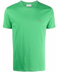 Мужская зеленая футболка с круглым вырезом от Lacoste