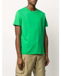 Мужская зеленая футболка с круглым вырезом от Polo Ralph Lauren