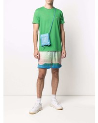 Мужская зеленая футболка с круглым вырезом от Lacoste