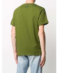 Мужская зеленая футболка с круглым вырезом от Moschino