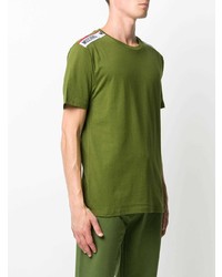 Мужская зеленая футболка с круглым вырезом от Moschino