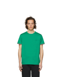 Мужская зеленая футболка с круглым вырезом от Moncler