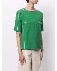 Мужская зеленая футболка с круглым вырезом от Sunnei